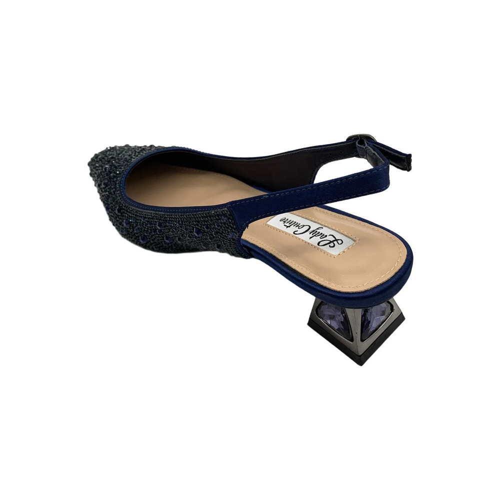 Lady Couture of NY Women's Ronda Slingback Kitten Heel Navy - Medium - Picture 3 of 3